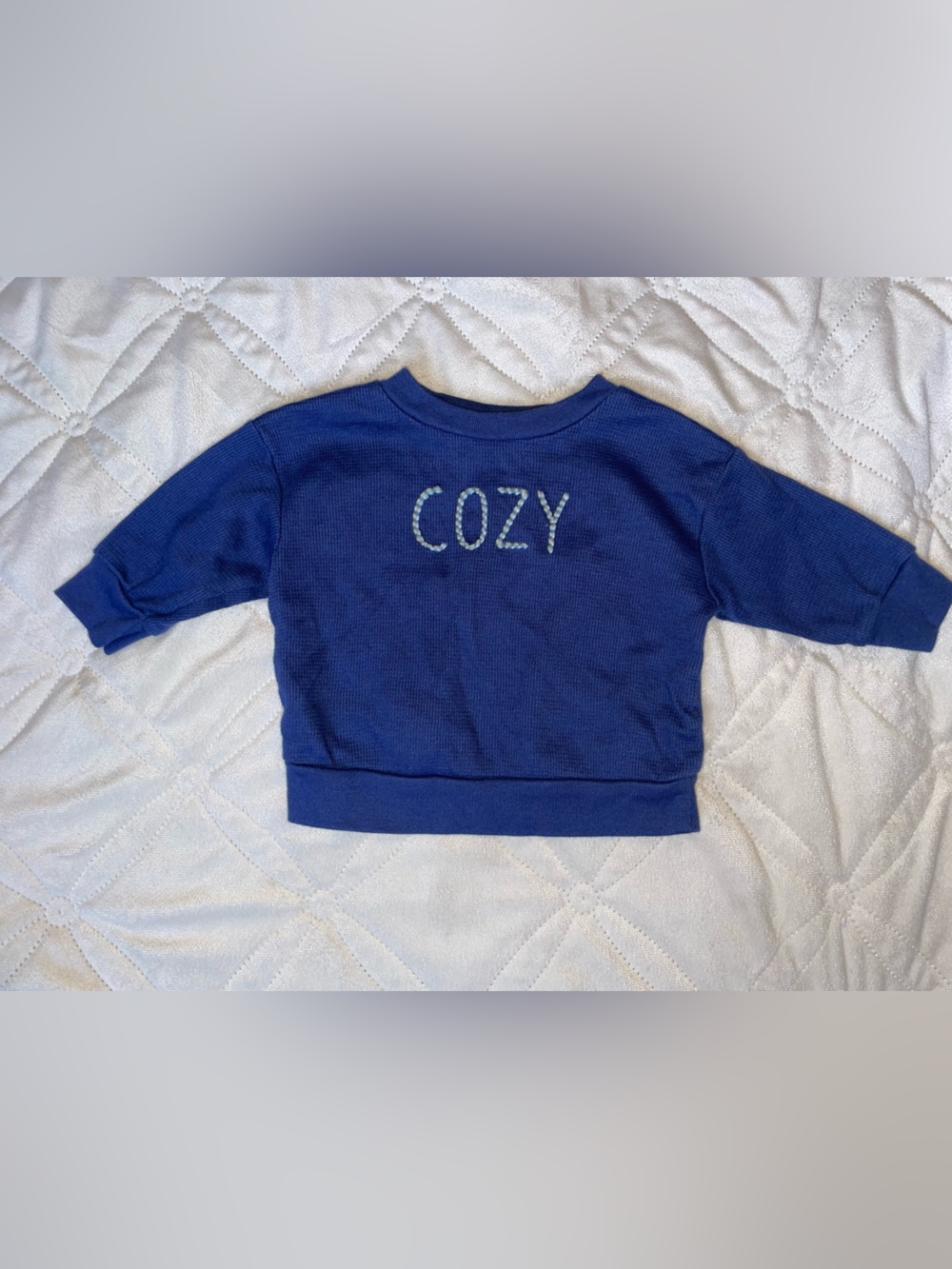 Baby Boy child of mine Navy Blue "COZY" Kids Pullover Sweatshirt